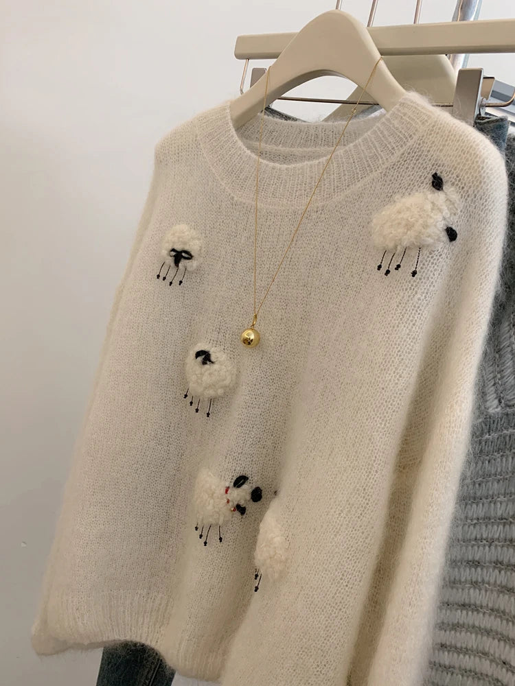 Detailed White Sweater