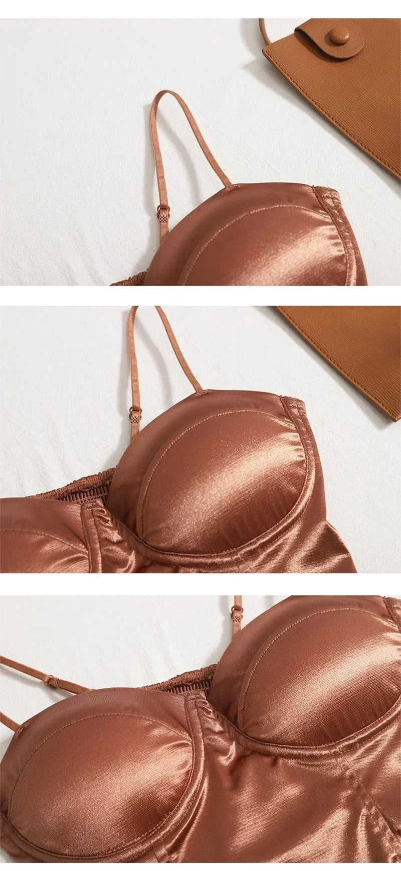 Backless Satin Crop Top