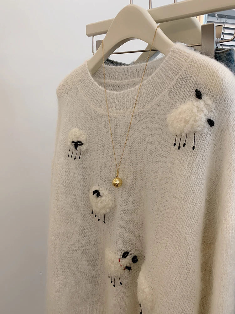 Detailed White Sweater