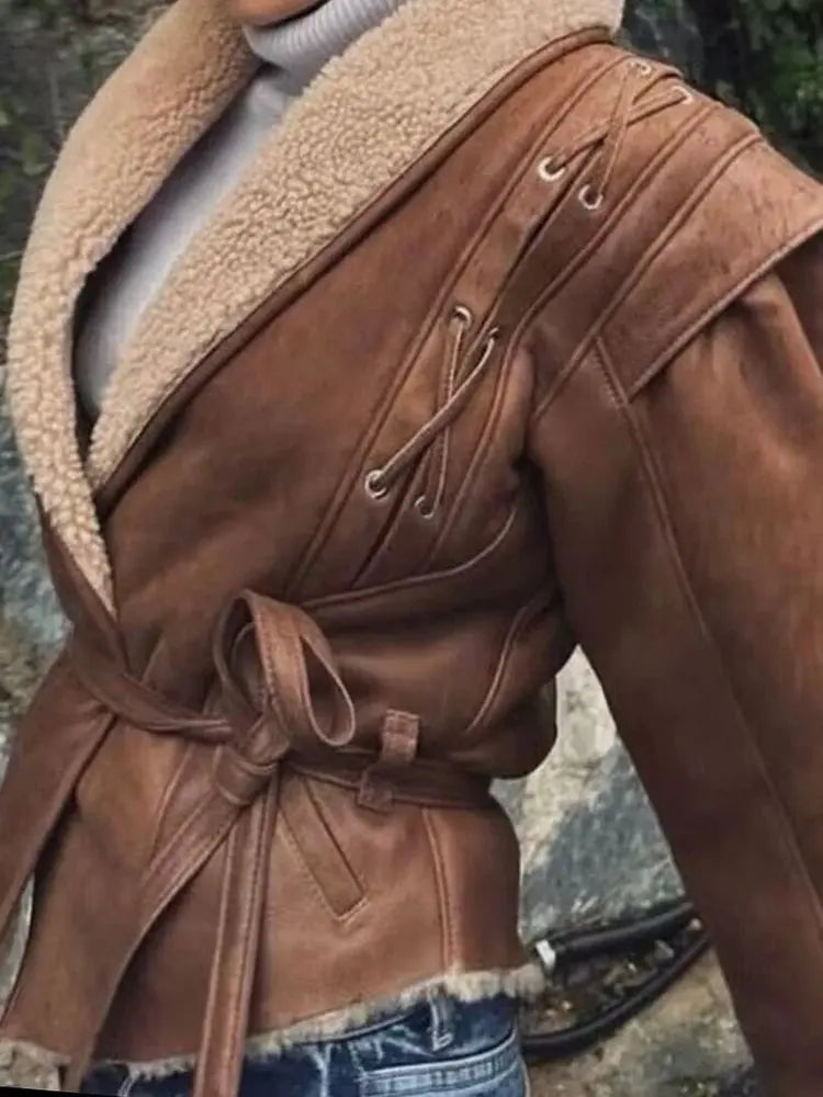 Fur Leather Jacket