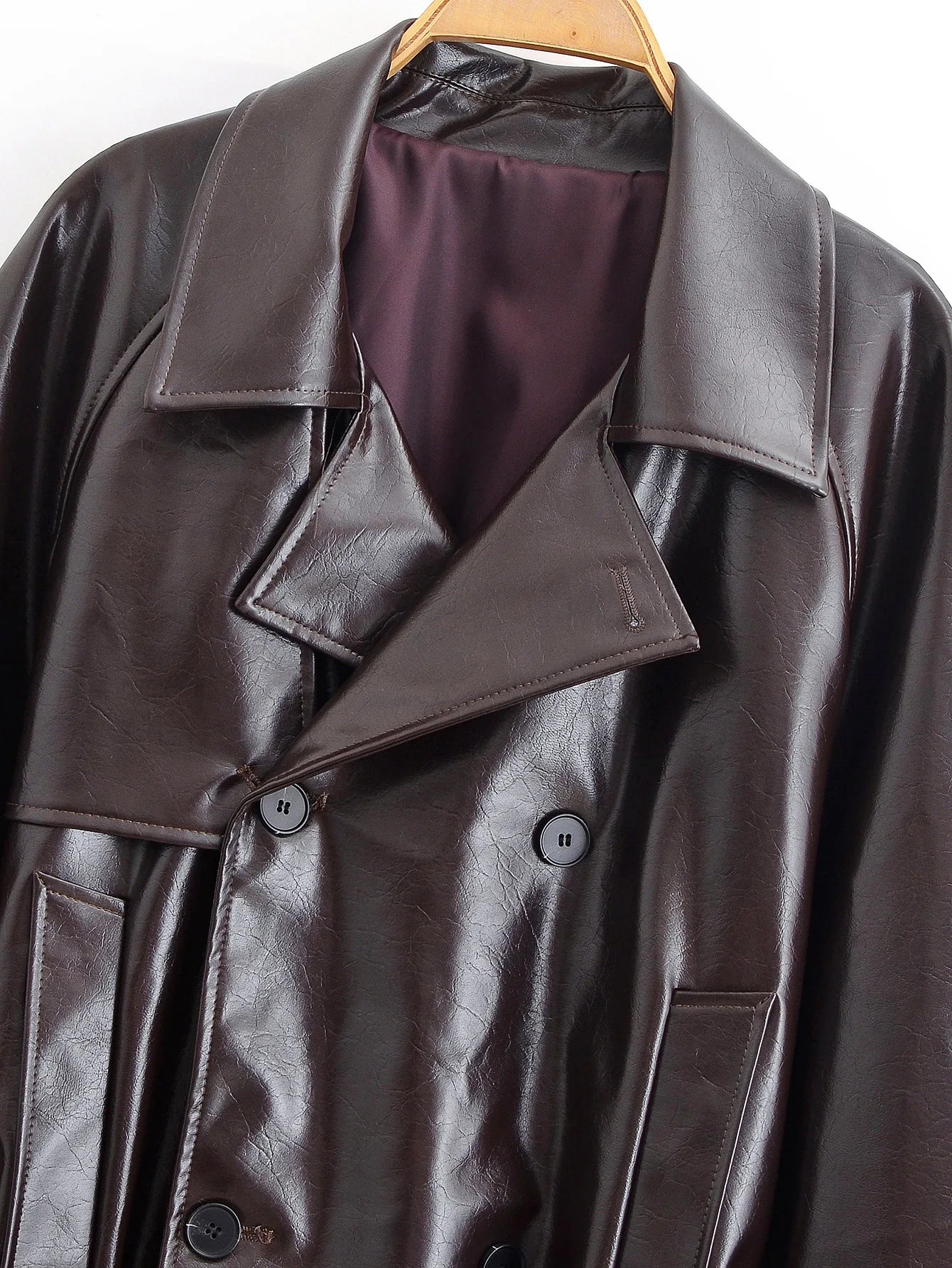 Leather windbreaker Jacket