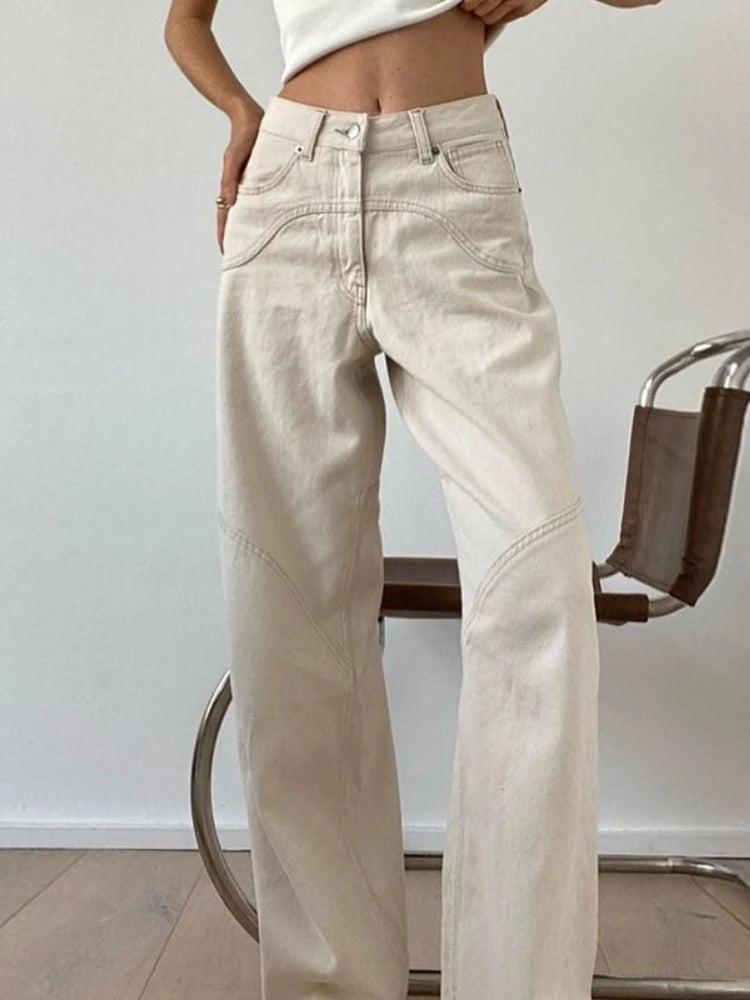 Beige Jeans