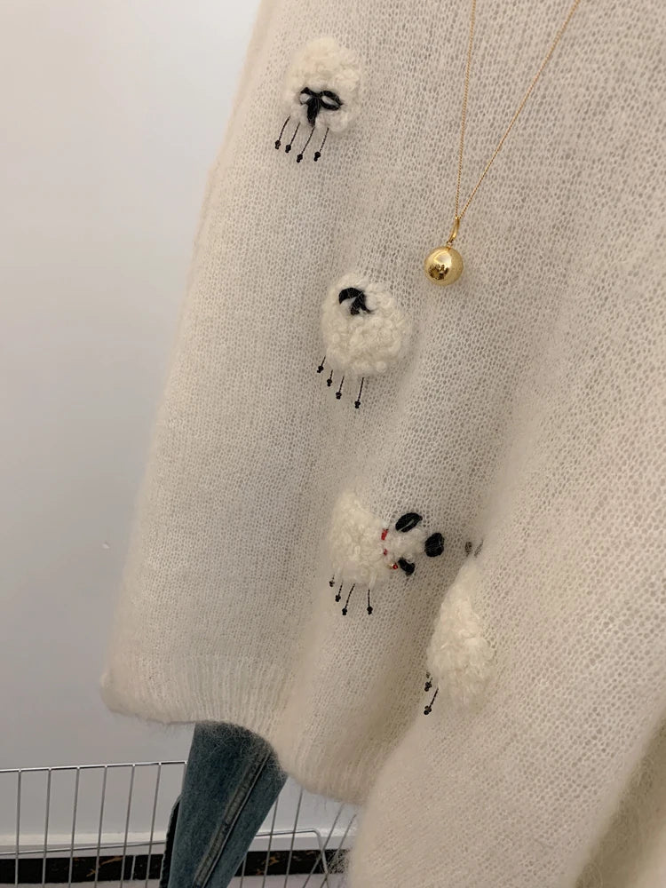 Detailed White Sweater