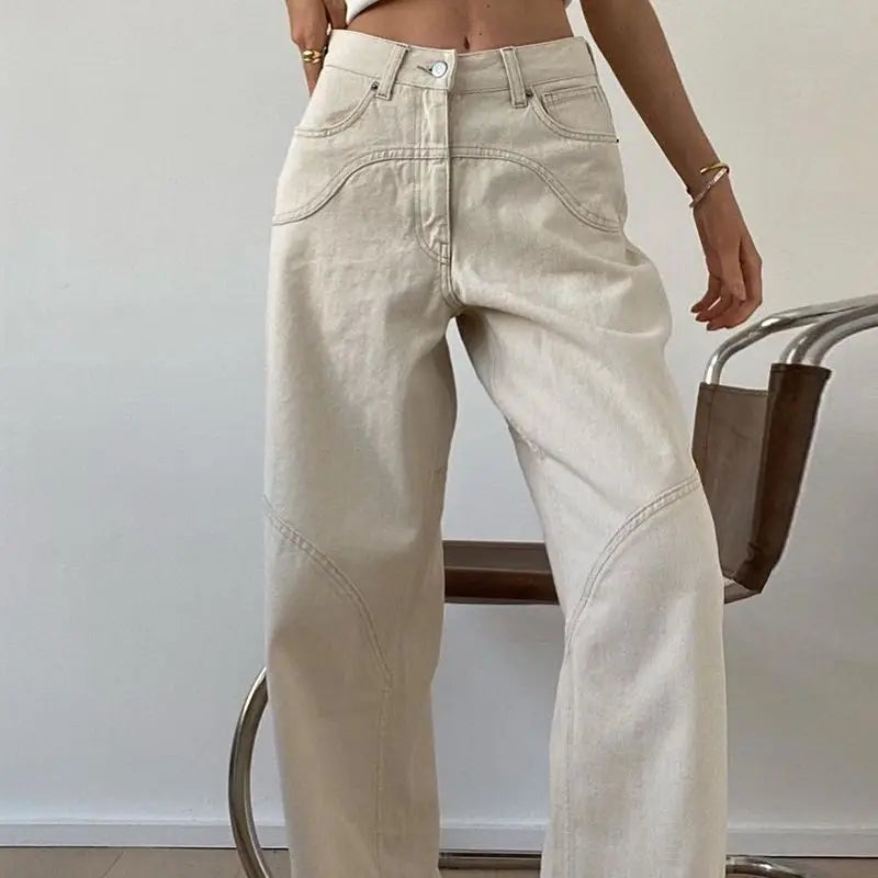 Beige Jeans