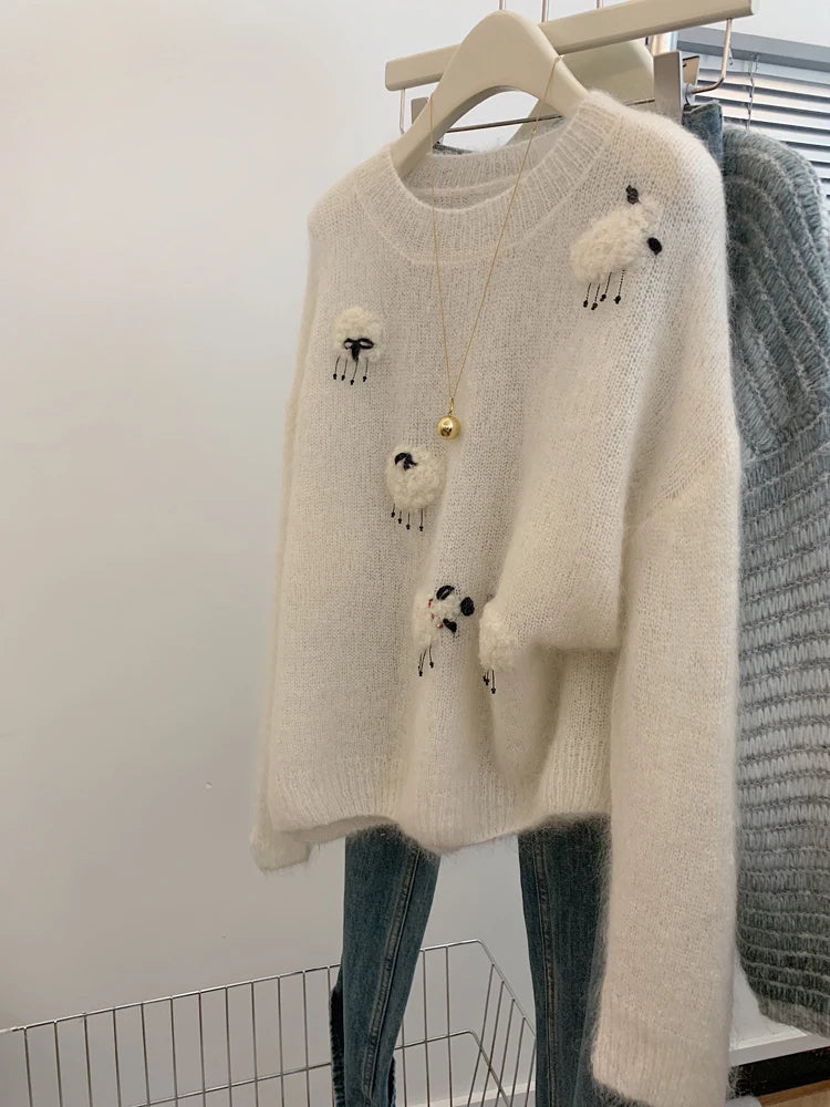 Detailed White Sweater