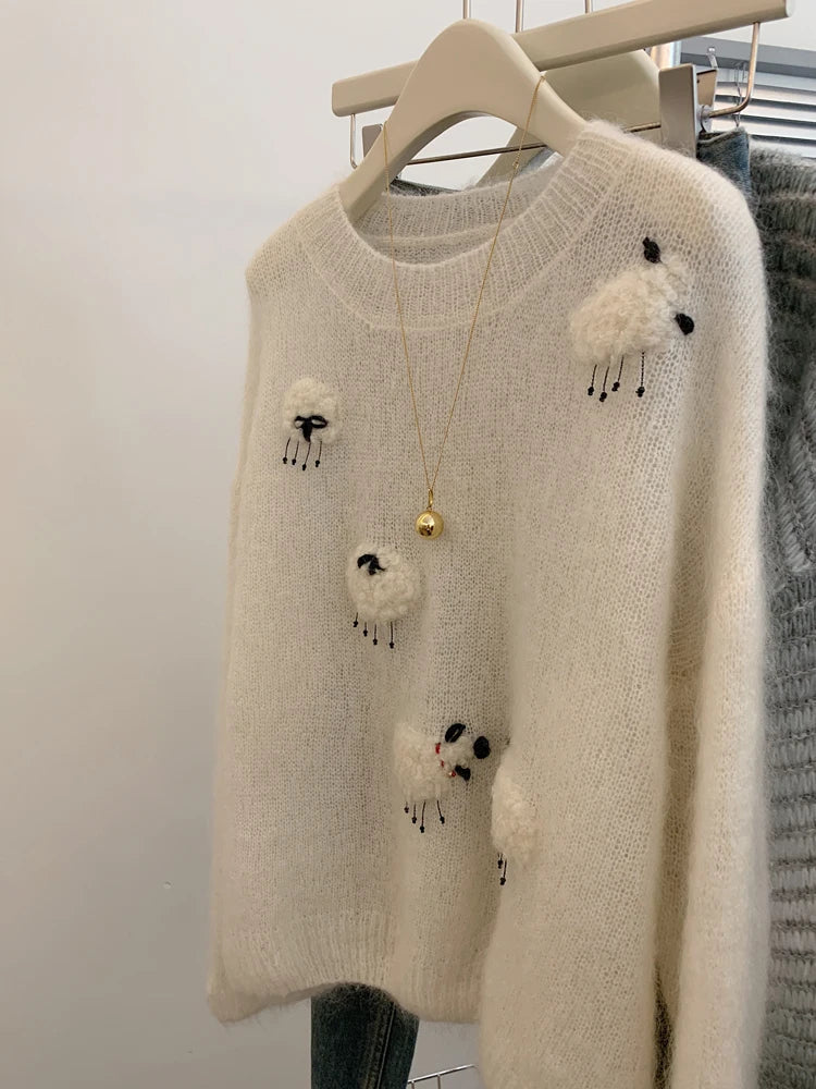 Detailed White Sweater