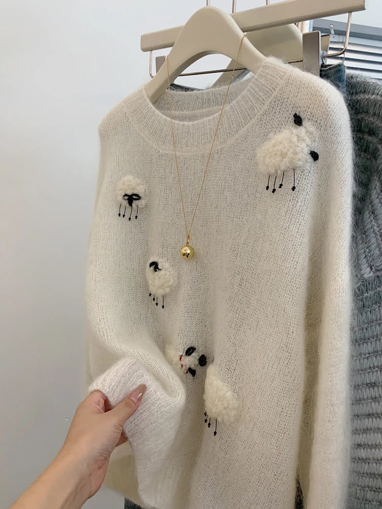 Detailed White Sweater