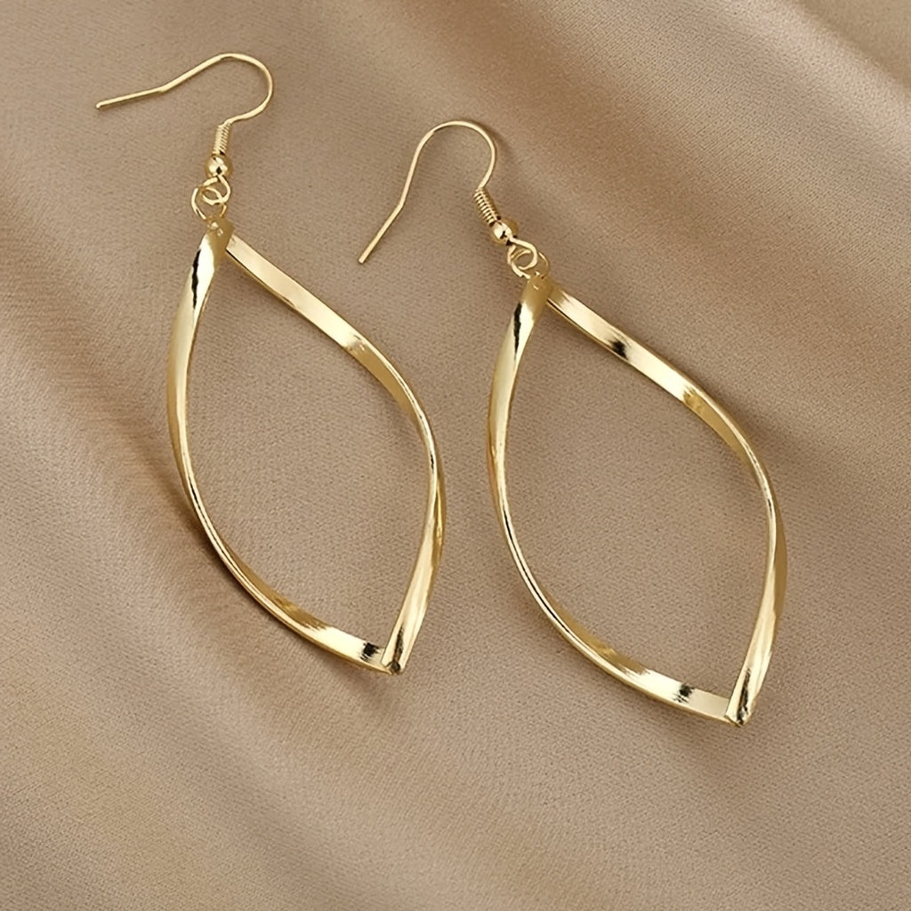 Hollow Twisted Dangle Earrings