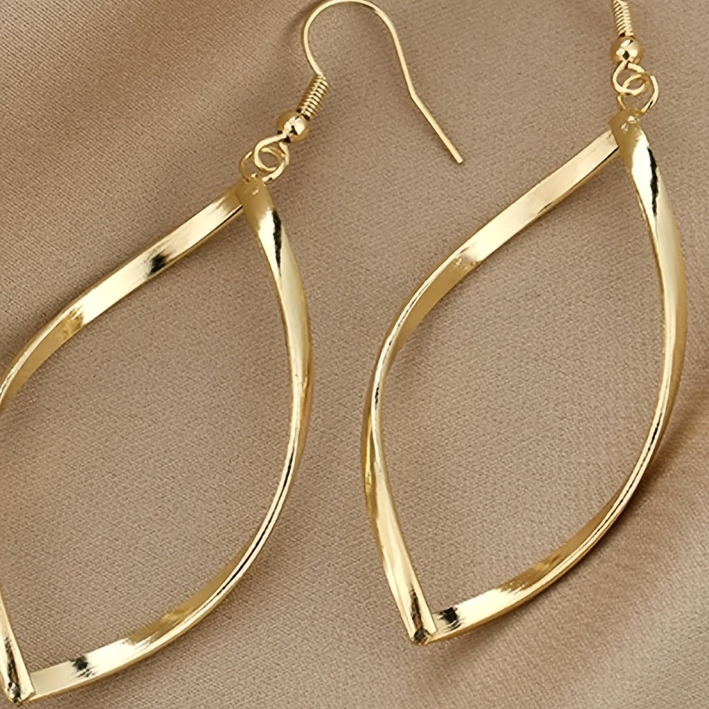 Hollow Twisted Dangle Earrings