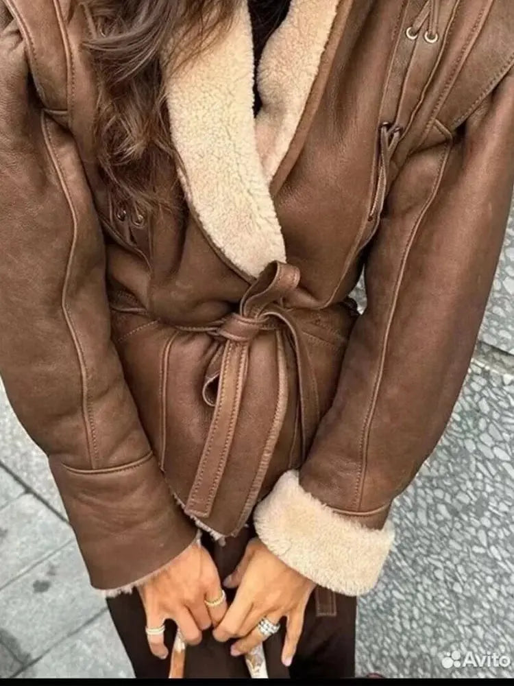 Fur Leather Jacket